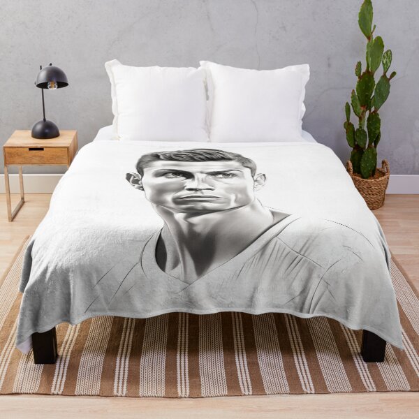 Item preview, Portrait Cristiano Ronaldo black and white design designed and sold by Carinaprint.