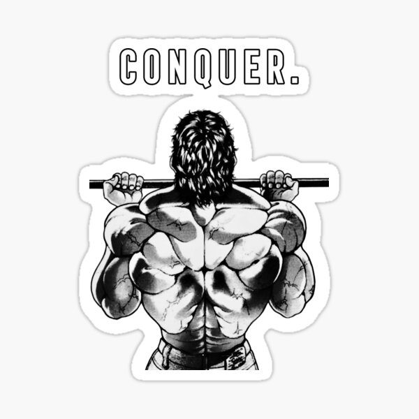 Baki hanma back eating  Sticker by CoconutWater10