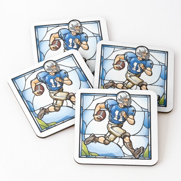 Item preview, Football Player in Stained Glass Style designed and sold by stainedglass101.