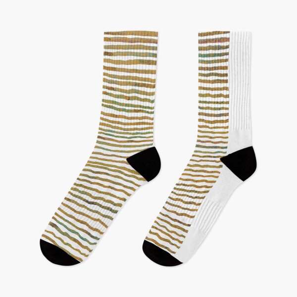 Item preview, metallic golden waves pattern hand painted  designed and sold by ColorandColor.