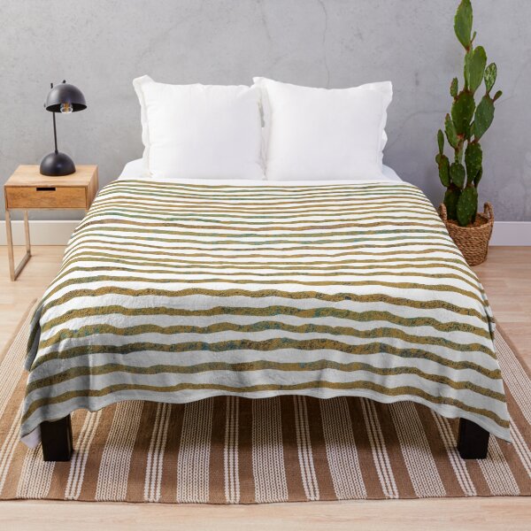 Item preview, metallic golden waves pattern hand painted designed and sold by ColorandColor.