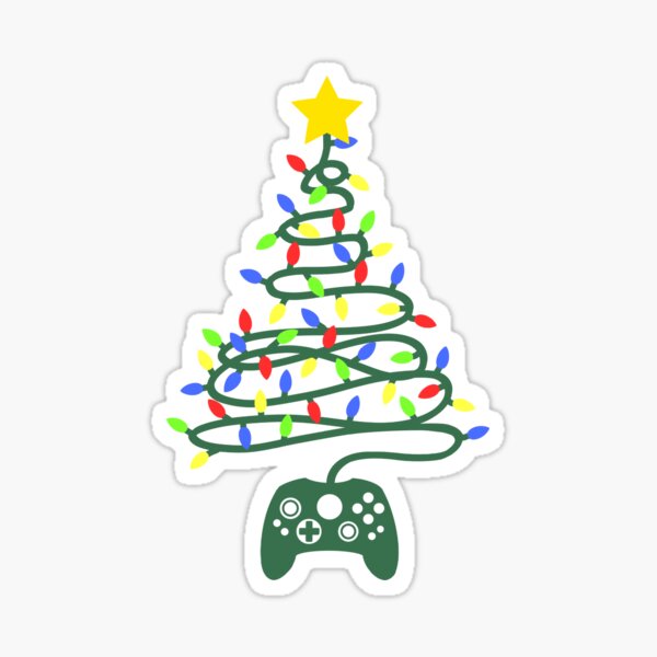 Vista previa del artículo con la obra «Árbol de Navidad del controlador de juegos (XB)», diseñado y vendido por Toffee Bee.