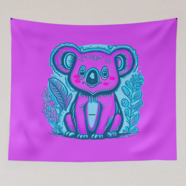 Item preview, Drawing of a Blue Koala Bear by dePace' designed and sold by mrpropcake.