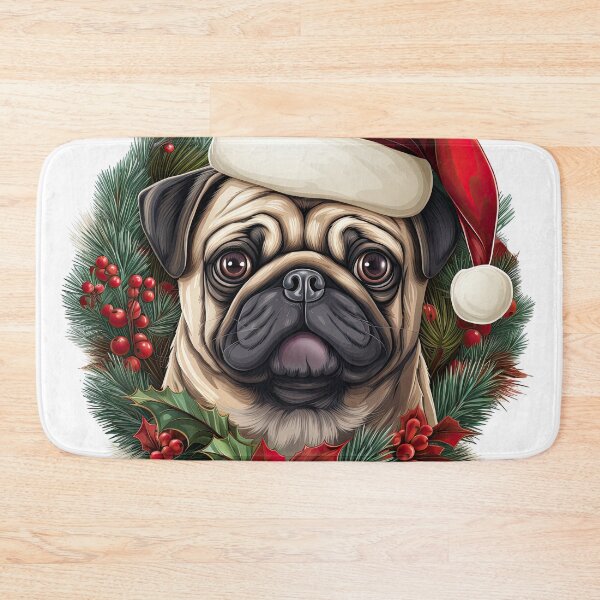 Item preview, Pug Christmas, designed and sold by Arthoughts.