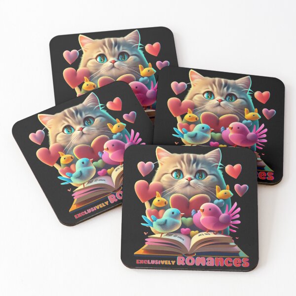 Item preview, Cat Romances Reading Hearts Cat With Heart Love Cat With Book Cute Cat Romance Reading Book Funny Gifts For Cat Lovers Funny Gifts For Book Lovers Funny Gifts For Romances and Cat Lovers  designed and sold by MatthewViews.