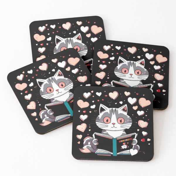 Item preview, Cat Romances Reading Hearts Cat With Heart Love Cat With Book Cute Cat Reading Book Funny Gifts For Cat Lovers Funny Gifts For Book Lovers Funny Gifts For Romances and Cat Lovers  designed and sold by MatthewViews.