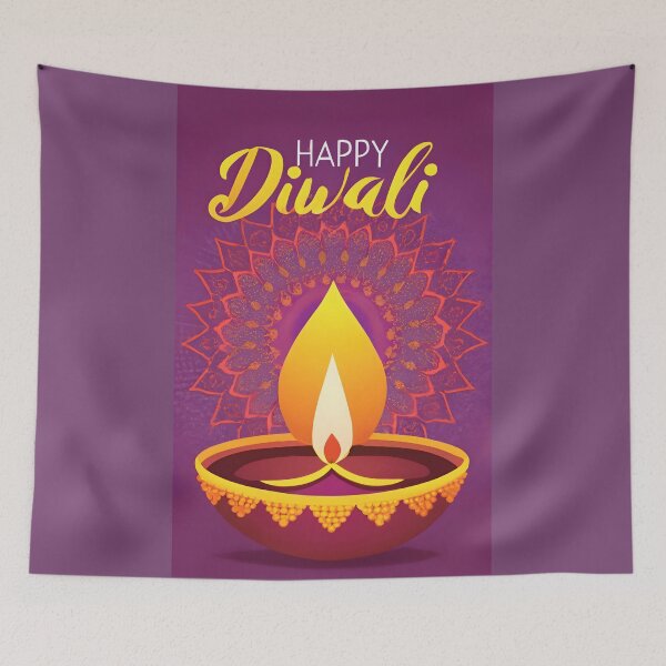 Item preview, Happy Diwali Greetings- Diwali Celebration Design designed and sold by Jollys-ArtShop.