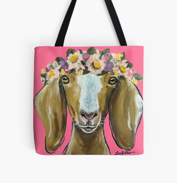 Fantasy Goat Printing Canvas Shoulder Bag Retro Casual Handbags Messenger Bags 