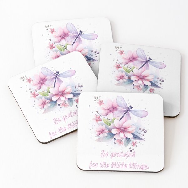 Item preview, Be grateful for the little things dragonfly, flowers designed and sold by RenderlyYours.