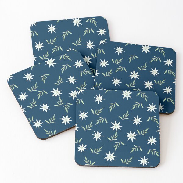 Item preview, Flannel flower - Navy designed and sold by Catherine Wallace Art.