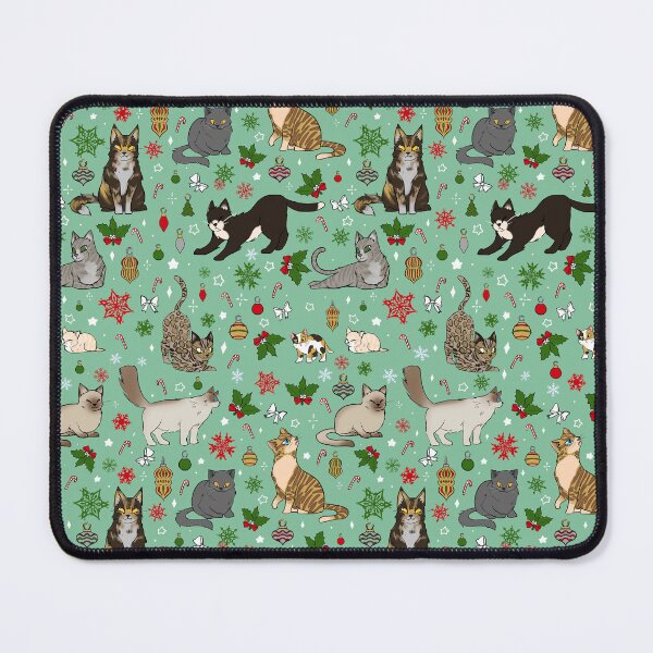 Item preview, Repeating Christmas Cats and Kittens Pattern designed and sold by FunBeliever.