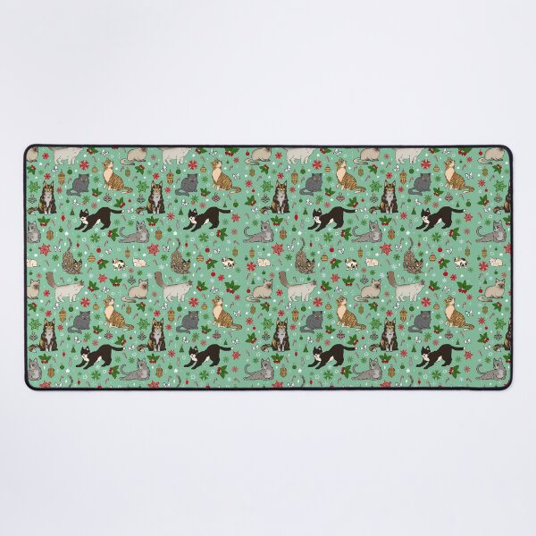 Item preview, Repeating Christmas Cats and Kittens Pattern designed and sold by FunBeliever.