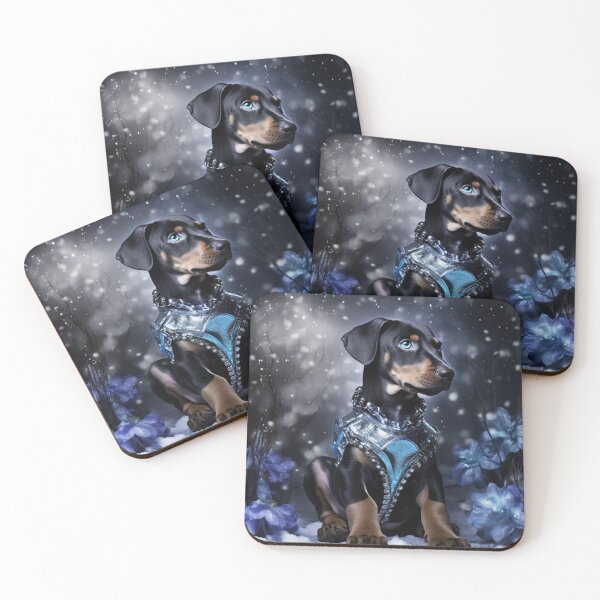 Item preview, Doberman In Winter designed and sold by Nocturne  Paws.
