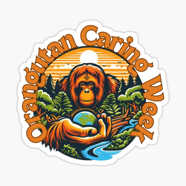 Item preview, Orangutan Caring Week AI-Designed designed and sold by OrangutanDad.