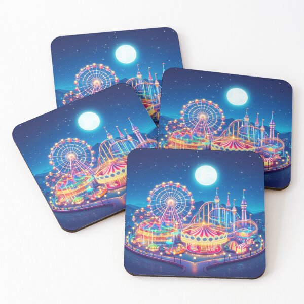Item preview, Amusement park at night. designed and sold by growing-mom.