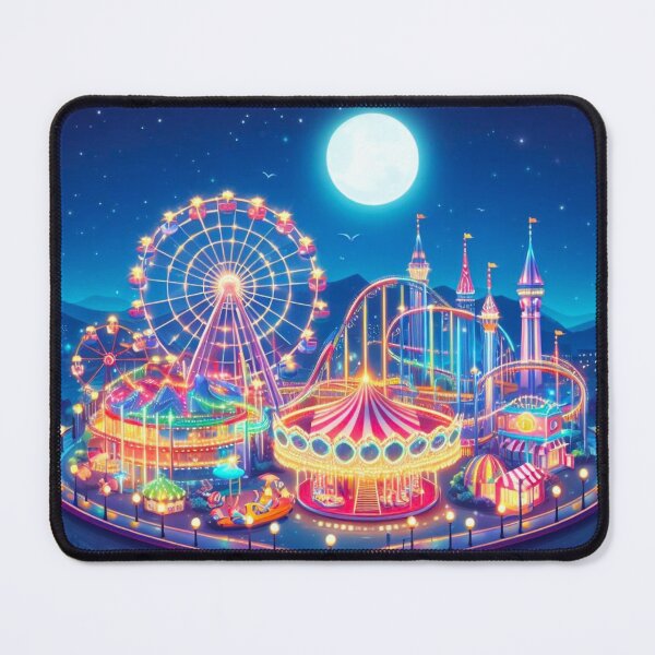 Item preview, Amusement park at night. designed and sold by growing-mom.
