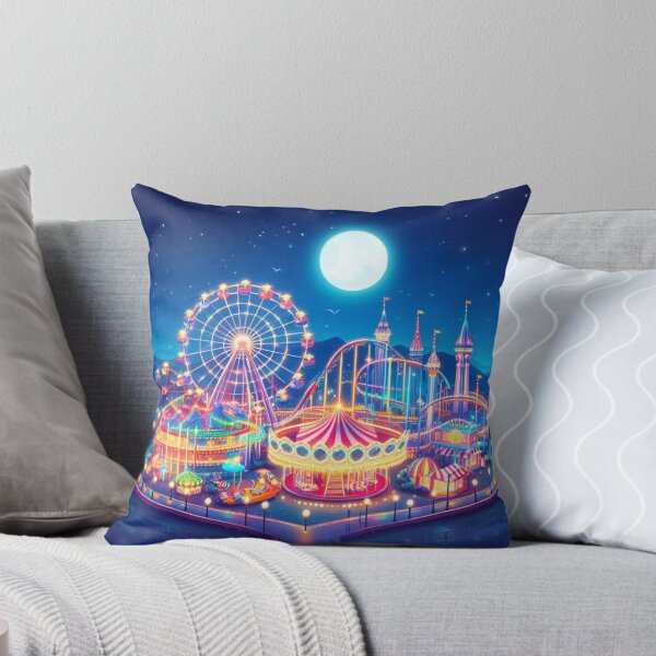 Item preview, Amusement park at night. designed and sold by growing-mom.