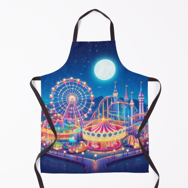 Item preview, Amusement park at night. designed and sold by growing-mom.