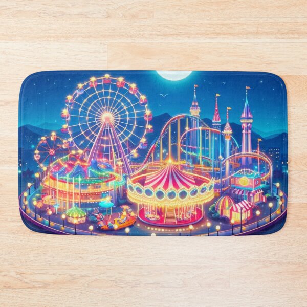 Item preview, Amusement park at night. designed and sold by growing-mom.