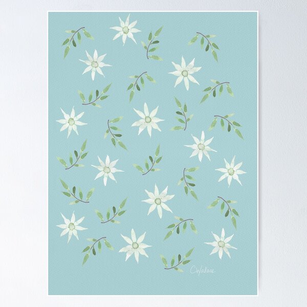 Item preview, Flannel flower - Blue designed and sold by Catherine Wallace Art.