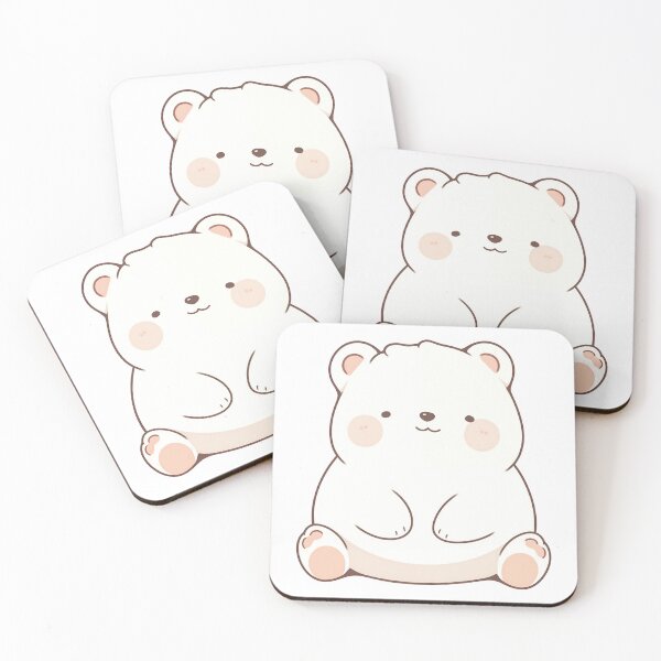 Item preview, Cute Polar Bear Sitting and Smiling designed and sold by WinningStickers.