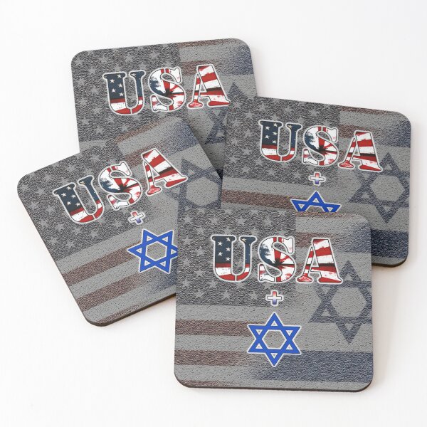 Item preview, USA + Israel with Stylized, Blended Flags Background designed and sold by designs-by-ann.