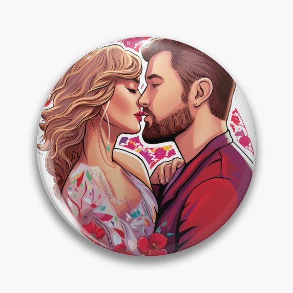 Artikelvorschau, Taylor Swift und Travis Kelce küssen sich entworfen und verkauft von cwdogs313.