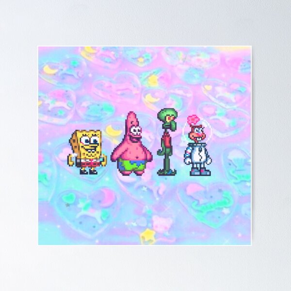 Spongebob Pixel Art Art Print by Paxjah