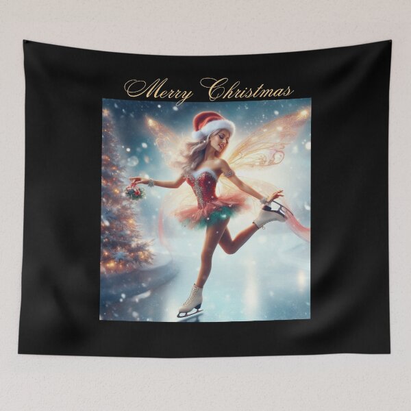 Item preview, Merry Christmas ice skater designed and sold by SeeingBeyond.