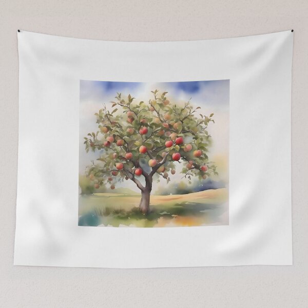 Item preview, Apple Tree Day E - January 6 - Watercolor & Pen designed and sold by Oldetimemercan.
