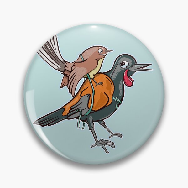 Item preview, Fantail riding a saddle back designed and sold by piedaydesigns.