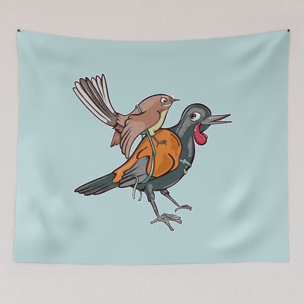 Item preview, Fantail riding a saddle back designed and sold by piedaydesigns.