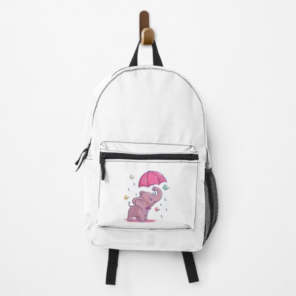 Item preview, elephant under umbrella, pink elephant under umbrella, pink elephant in the rain  designed and sold by GreyStanzione1.
