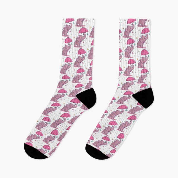 Item preview, elephant under umbrella, pink elephant under umbrella, pink elephant in the rain  designed and sold by GreyStanzione1.