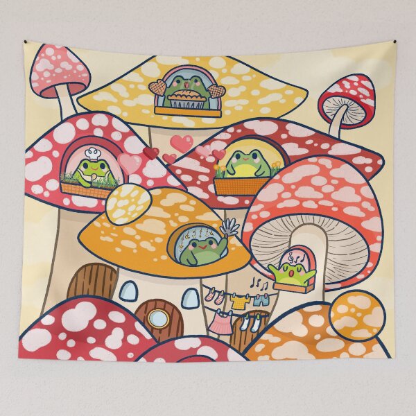 Item preview, Mushroom Frog Village designed and sold by jessthechen.
