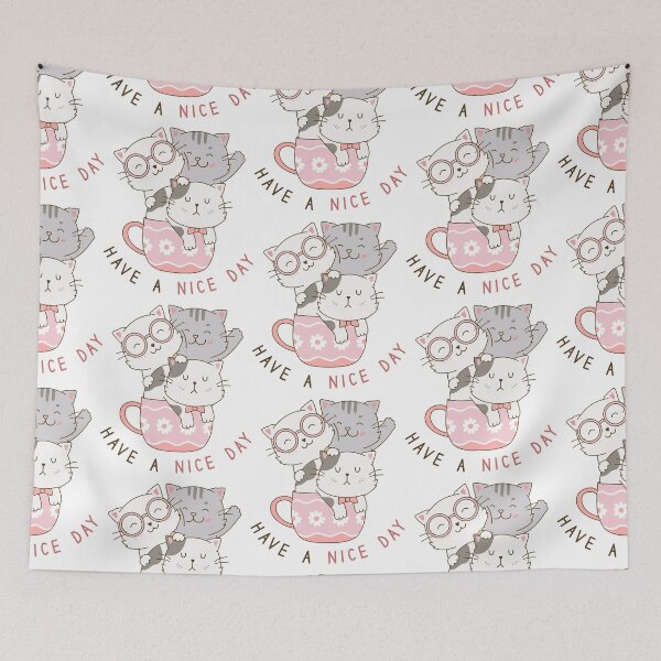 Item preview, cute cats in cup, cats in cup, happy cats in cup  designed and sold by GreyStanzione1.