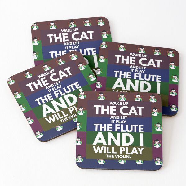 Item preview, wake up the cat play the flute designed and sold by Storiesforyou.