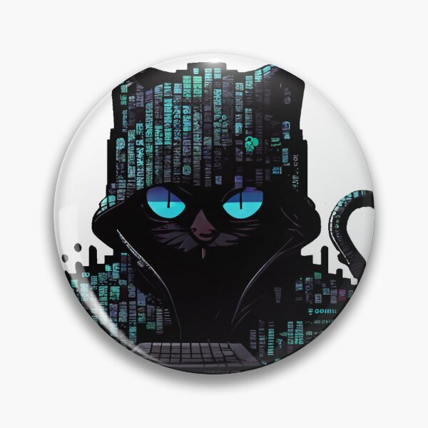 Item preview, Black Cat Hacker designed and sold by hackersticker.