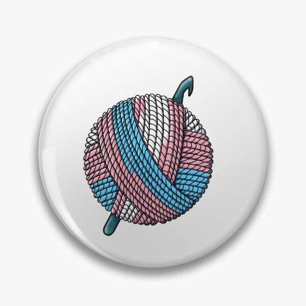 Item preview, Trans Pride yarn with crochet hook designed and sold by vividcrocodile.