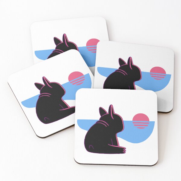Item preview, Funny French bulldog, Frenchie sitting and watching sunset. designed and sold by 2424studio.