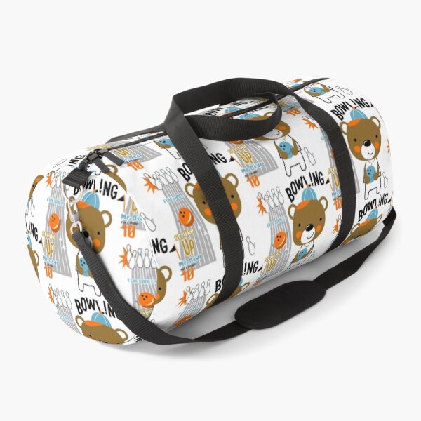 Item preview, Carton bear playing bowing, cute bear playing bowling, teddy bear playing bowling designed and sold by GreyStanzione1.