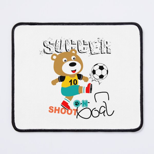 Item preview, cartoon bear playing soccer, cartoon bear playing soccer, cute bear playing soccer designed and sold by GreyStanzione1.