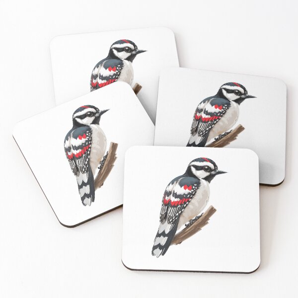 Item preview, Downy Woodpecker on a Tree Illustration designed and sold by klaro45.