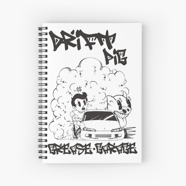 Drift Pig by Grease Garage Spiral Notebook