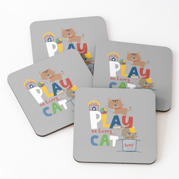 Item preview, cartoon cats playing together, brother cats playing together, happy cats playing together designed and sold by GreyStanzione1.