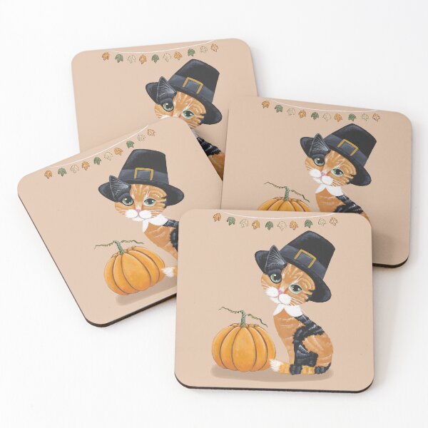 Item preview, The Little Pilgrim Cat designed and sold by KilkennyCat Art.