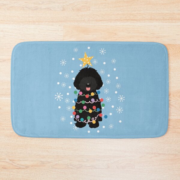 Item preview, Black Aussiedoodle Christmas Tree  designed and sold by Lulupainting.