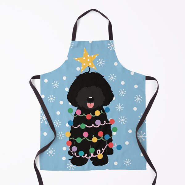 Item preview, Black Aussiedoodle Christmas Tree  designed and sold by Lulupainting.