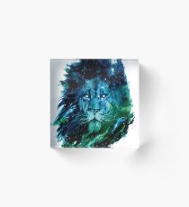 color image lion Acrylic Block