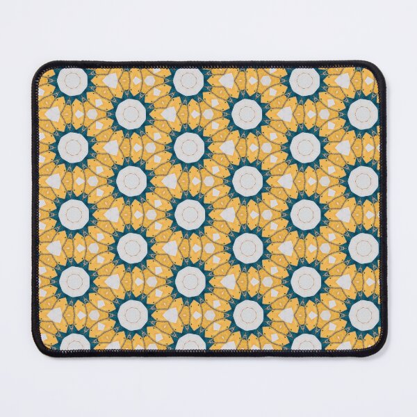 Artikelvorschau, Lebendiges gelbes geometrisches Blumenmuster entworfen und verkauft von purrfect pattern.